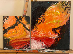 "Explosion of Flames" Painting Set